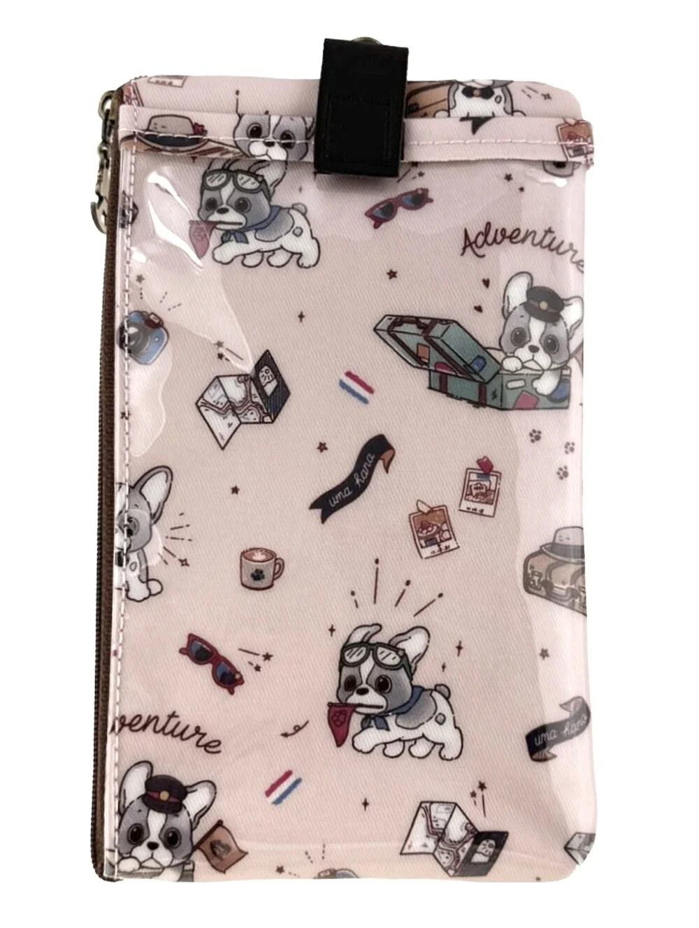 Waterproof Frenchie Phone Case Pouch W/ Neck Strap